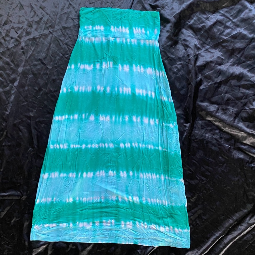 Design History Turquoise and White A-Line Skirt